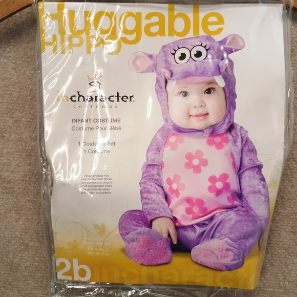 Incharacter Other - InCharacter Huggable Hippo Kids Costume - Purple and Pink